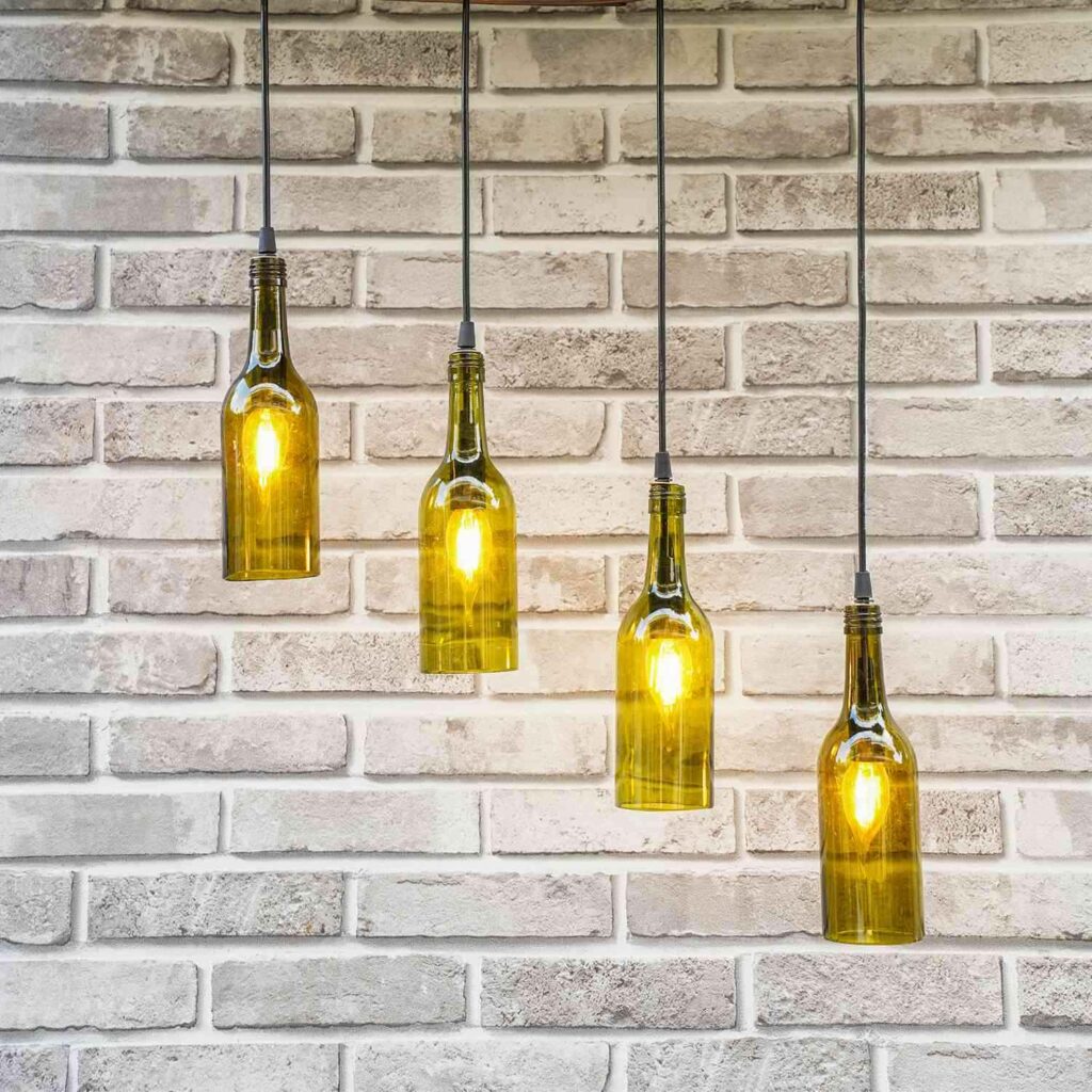 Recycled Bottle Lamps